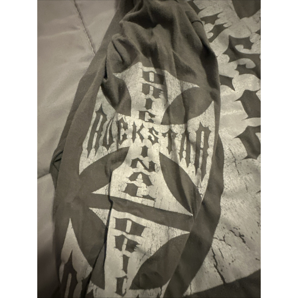 New Rockstar Original Distressed Chopper Style Long Sleeve T-Shirt Size Small - Picture 5 of 6